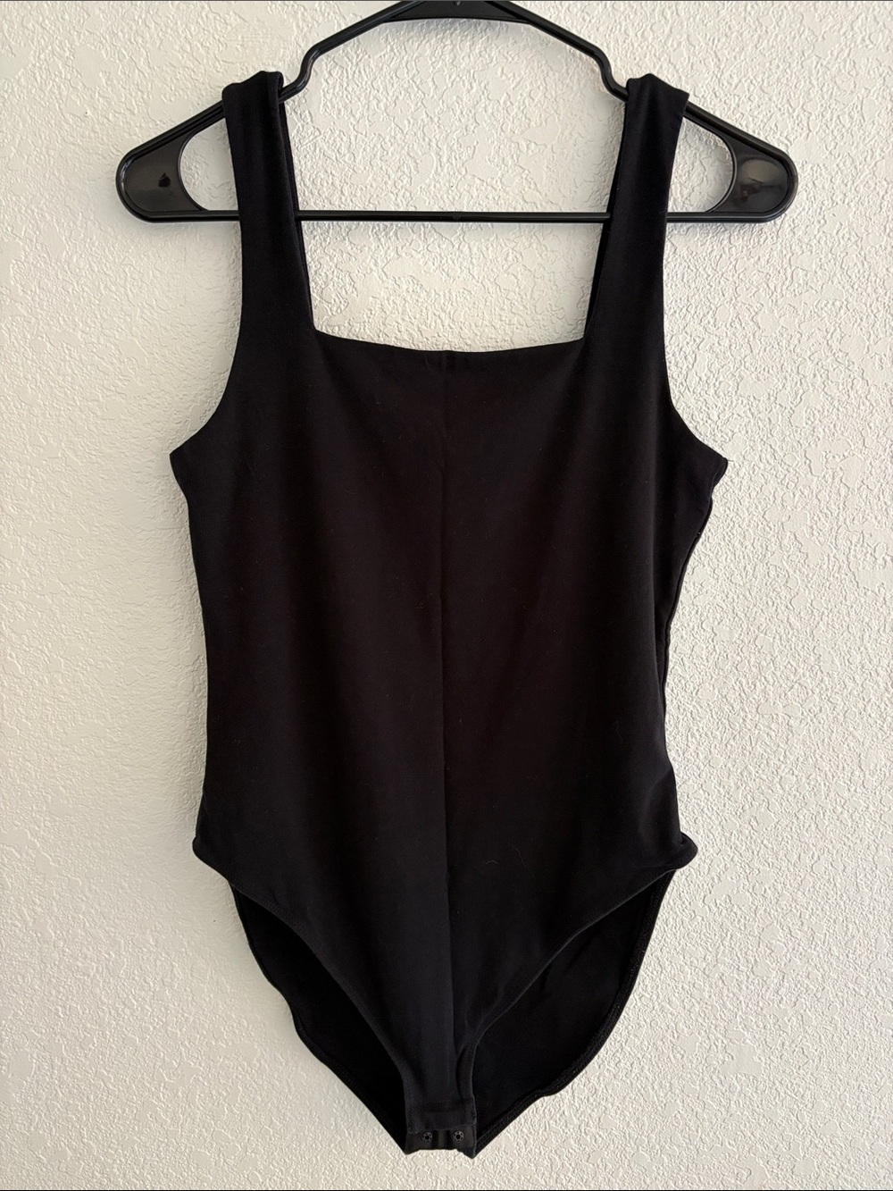 Old Navy Black Double Lined Square Neck Bodysuit